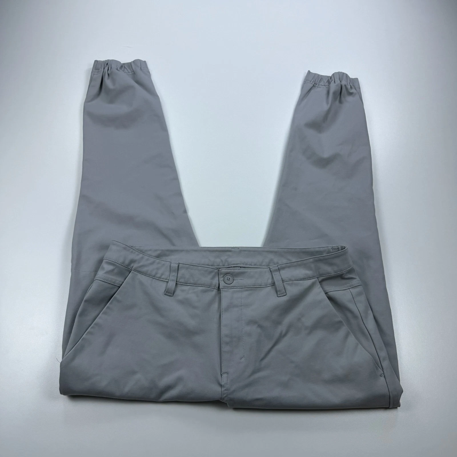 BYLT Jogger Pants Mens 35x29 Gray Lightweight Slim Fit Performance Chino