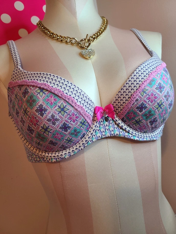 Y2K VS Body By Victoria 光滑超细纤维文胸/内裤套装 尺寸 34C/M — 第 3/4 张图片