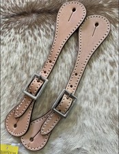 Pair Light Oil Leather Youth Kids Western Spur Straps FREE SHIPPING