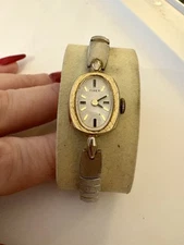 Vintage Timex Women’s Watch Gold & Silver Tone ~ Works~