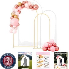 Quick Assembly Gold Metal Arch Backdrop Stand Set for Romantic Celebrations
