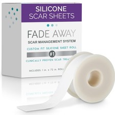 Clinically Proven Silicone Scar Sheets   Medical Grade Tape for Large, Clear