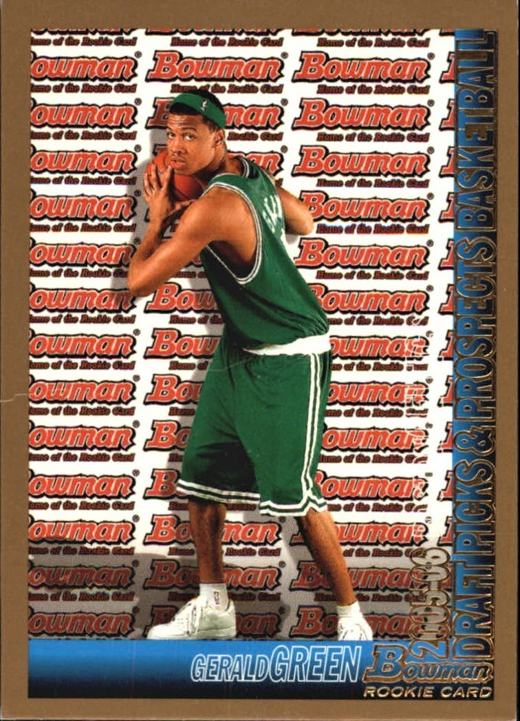 2005-06 Bowman Draft Gold Gerald Green Rookie RC #153 Parallel Celtics