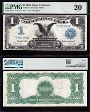 VERY NICE Bold & Crisp VF 1899 $1 "BLACK EAGLE" Silver Cert.! PMG 20! 51196A