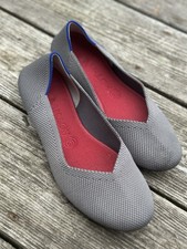 Rothy s The Flat Women's Size 9 Charcoal Gray Round Toe Slip On Flat Shoes