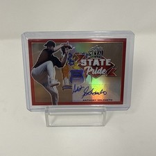 2021 Leaf Metal Draft ANTHONY SOLOMETO PIRATES StatePride Red Auto 5/5 Book End