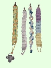 HANDMADE Pacifier Holder Crochet Acrylic Set of 4