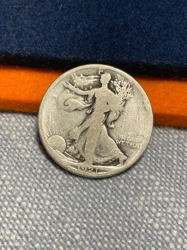 (#100169) Walking Liberty Half Dollar: 1921 S.  Good+   ---   KEY DATE.