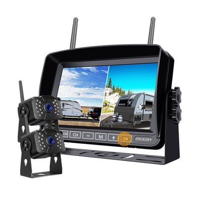 FHD 1080P 2 Digital RV Wireless Backup Camera System for RV Trailer Truck Bus...