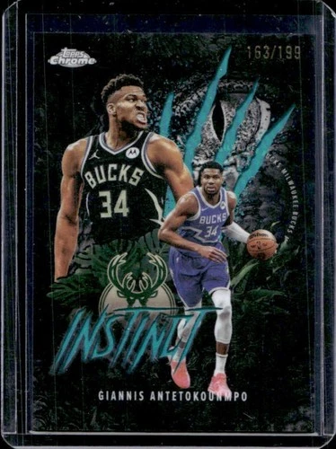 2025 Topps Chrome Giannis Antetokounmpo Refractors Aqua (RAW)