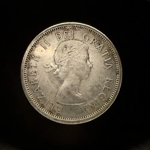 1961 Canada 25 cent Silver Coin AU KM#52 (10g .800 Silver)