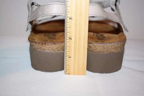 NAOT LIGHT BEIGE LEATHER ANKLE STRAP SANDALS WOMENS SZ 10 - Picture 8 of 9