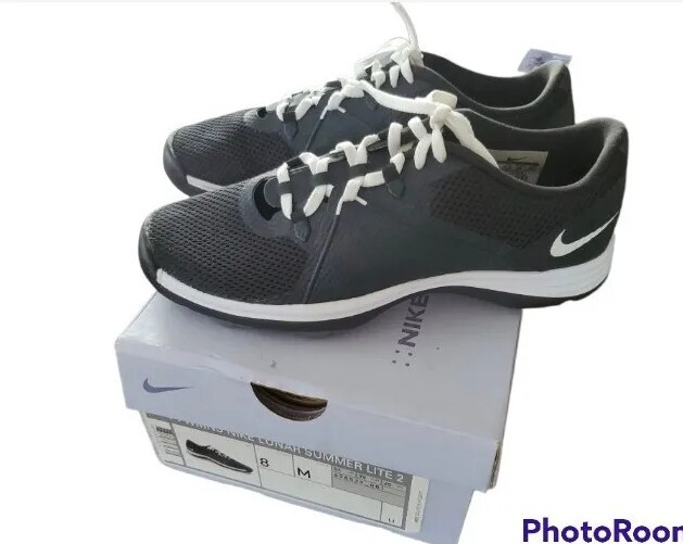 Nike Lunarlon Black and white Golf Shoes Size 8W | eBay