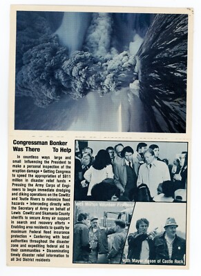 Postcard Mt St Helens Eruption Portland Washington Cascade Range Volcano