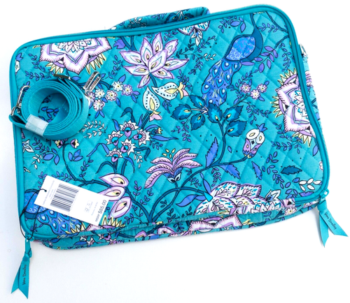 Vera Bradley Laptop Workstation Crossbody in Peacock Garden - NWT - Picture 1 of 4