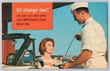 Weathers Chevon Mountain Home Idaho RRM Deposit Free Motor Oil Postcard 1966