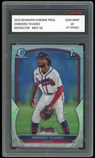 Ambioris Tavarez 2024 Bowman Chrome Pros. Refractor 1st Graded 10 Rookie Card