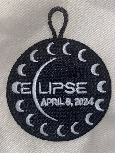 New Boy Scouts 2024 BSA Total Solar Eclipse Patch/Emblem "glows in the dark" - Picture 3 of 5