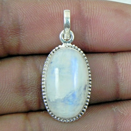 925 Plata Rainbow Piedra Luna Mujeres Colgante Collar 3PC Al por Mayor - Imagen 9 de 12