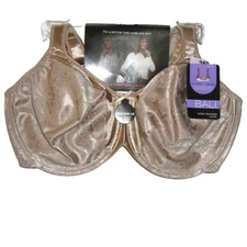Bali Bra 38D Paris Nude Minimizer Underwire Satin Tracing 3562 Comfort U New