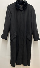 Forecaster Of Boston VTG 90s Wool Lined Black Button Long Overcoat Jacket 7/8