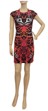 Alexander McQueen Interlock Kaleidoscope Dress Size L as Seen on Celebrities