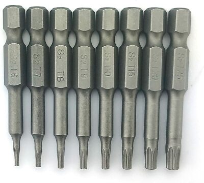Silverhill Tools ABSTPB 8pc 6 Point Torx Security Power Bit Set T6 - T25S