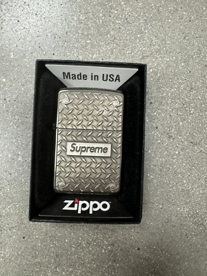 Supreme Diamond Plate Zippo SS19 Brand New 100% Authentic | eBay