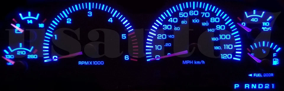 Dash Cluster Gauges AQUA BLUE SMD LEDS LIGHTS KIT Fits 98-01 Dodge Ram 1500 2500 Foto 2 de 4
