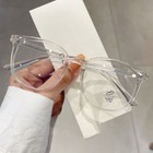 <!--F#f_0-->Retro Square Frame Myopia Glasses Transparent Large Frame Eyewear Student<!--F/-->