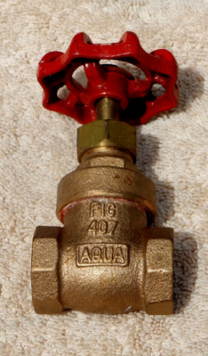 Aqua Valve 1/2'' Full Port Brass Gate Valve - 200WOG  FxF NPT