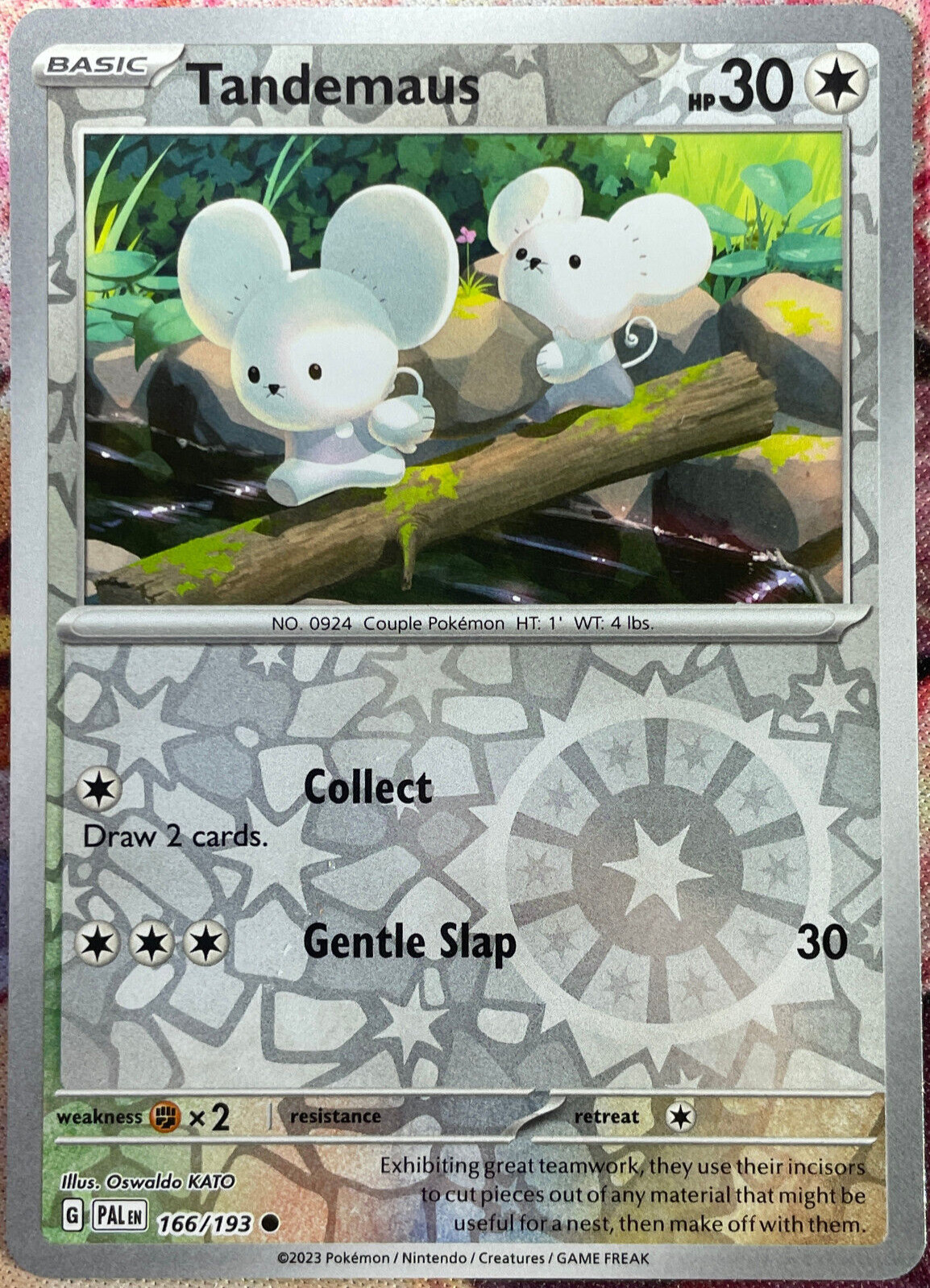 Tandemaus Reverse Holo - 166/193 - Paldea Evolved Pokemon 2023