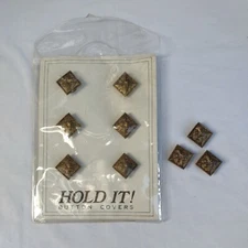 Hold It! Vintage Snap Button Covers (9 button covers) Bronze/Gold SQUARE 