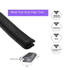 120'' Weather Sealing Strip Car Door Edge Guard Rubber Seal Trim - Pinch Weld