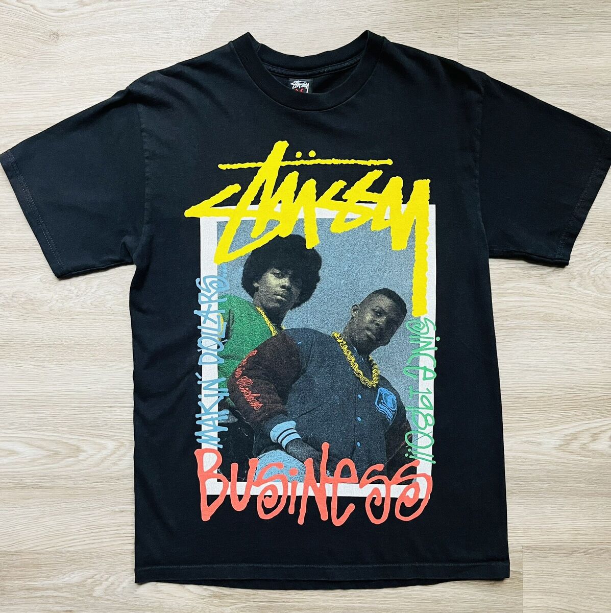 2008 Stussy x EPMD Rap Band T Shirt Tee Top Black Yellow 2008 Stussy x EPMD Rap Band T Shirt Tee Top Black Yellow