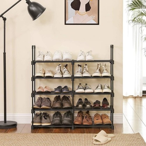 Schuhregal mit 10 Ebenen offener Schuhschrank Schuhständer Schuhaufbewahrung F27 - Bild 9 von 10