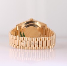 Rolex Day-Date 228238 Black Baguette Diamond Dial 18k Fluted Bezel 40mm-Full Set 7