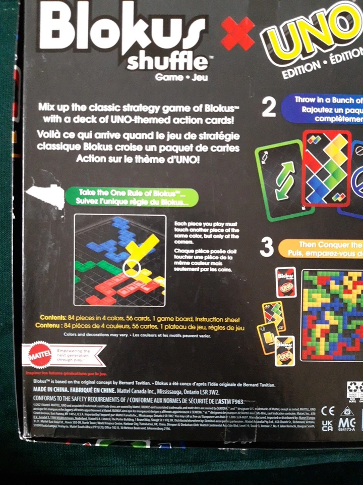 Spiel Blokus shuffle UNO Edition *** Top Zustand *** 100% Komplett - Bild 4 von 4