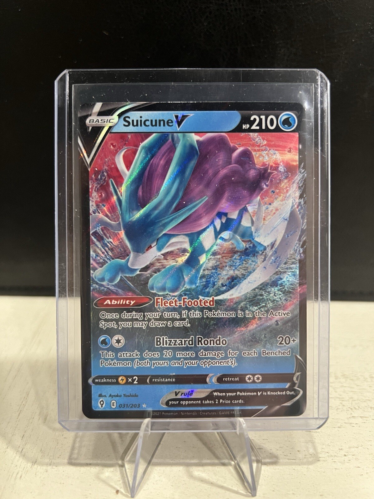 Pokémon TCG: SWSH07 Evolving Skies - Suicune V UR 031/203 - NM