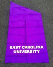 Vintage East Carolina University Pirates Banner Street Post Flag AAC 4'x8' Huge!