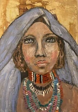 Original Acrylic Outsider Art 5x7 painting “I Can”