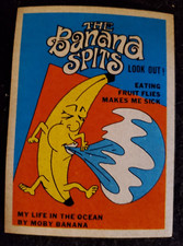 Vintage 1974 CRAZY MAGAZINE COVERS: Banana Spits / Fleer Sticker Card