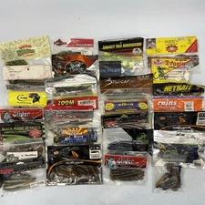 28 Pack Bass Fishing Plastics Lot, Many Brands & Sizes, Fishing Lures FAST SHIP!