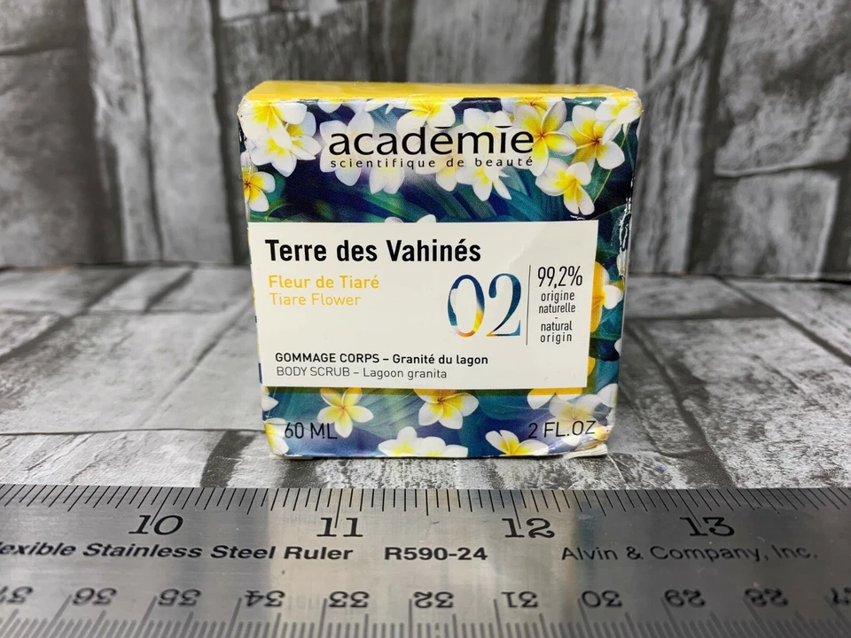 Exfoliante corporal Academie Tiare Flower - Lagoon Granita 60 ml/2 oz cuidado corporal nuevo  Foto 2 de 4