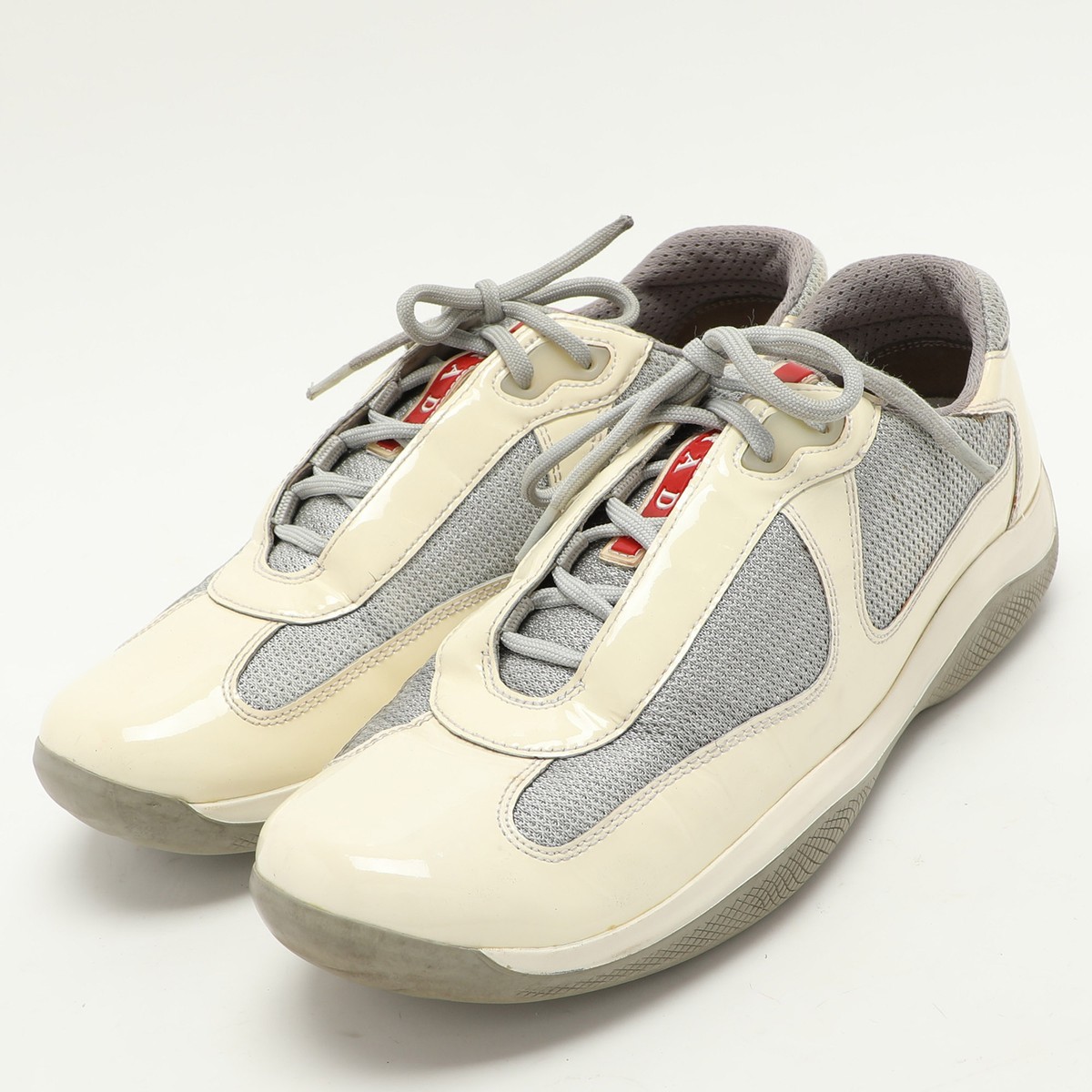 Prada Sport White/Grey Leather And Mesh America's Cup Low Prada Sport White/Grey Leather And Mesh America's Cup Low