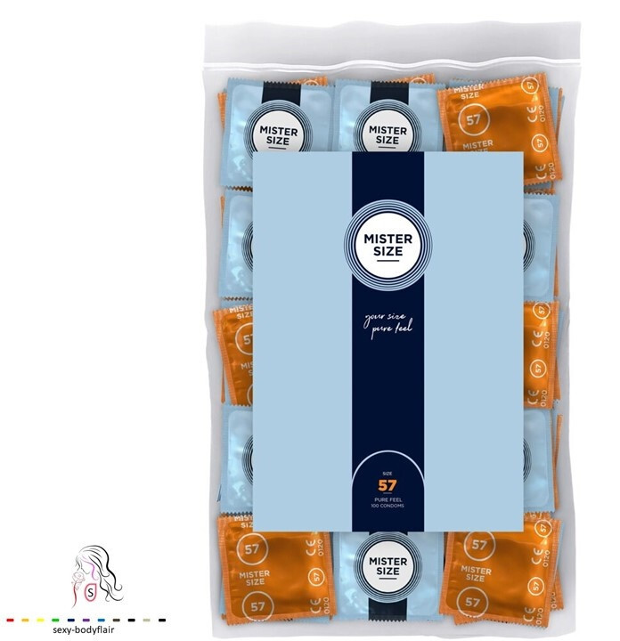♥ 100 Mister Size Kondome großzügig & bequem 57mm Condome