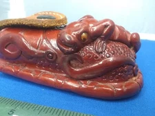 Vintage Hand Crafted In Mexico Sculpted Leather Lizard Folding Knife Sheath