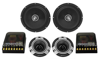 Pair Rockville X8C Competition 8'' Component Speakers/Titanium Tweeters Pro Audio