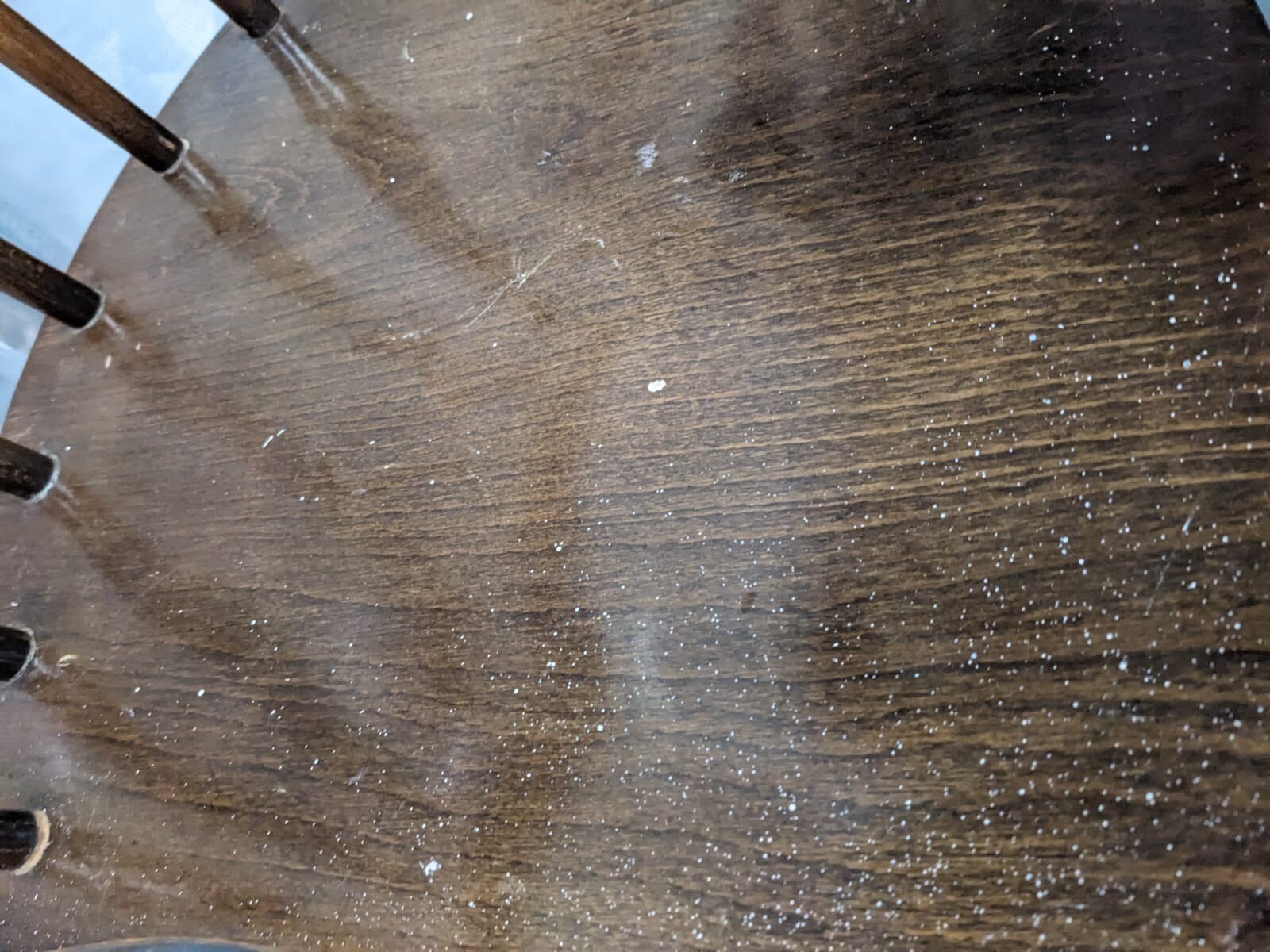 2x dark wood dining chairs CS C82 eBay