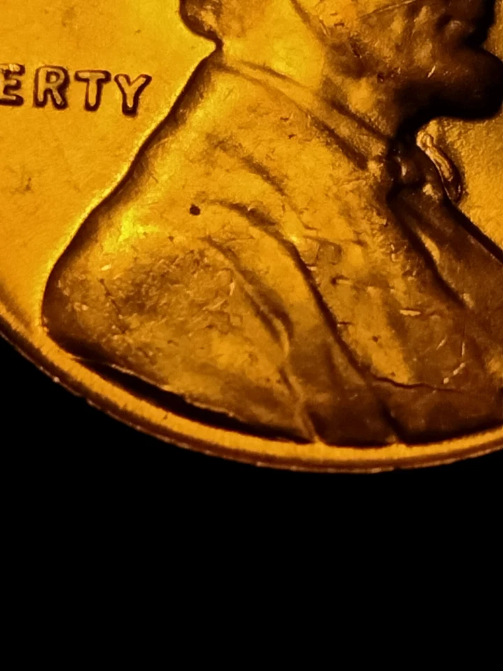 1956 P Lincoln Wheat Cent Retained Die Breaks - Image 2 of 4